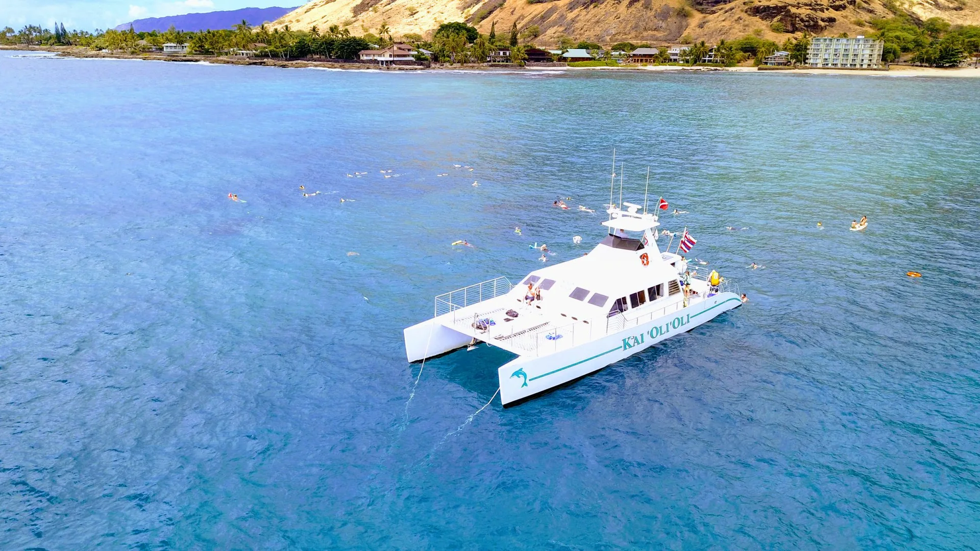 Aerial over the snorkel cove
