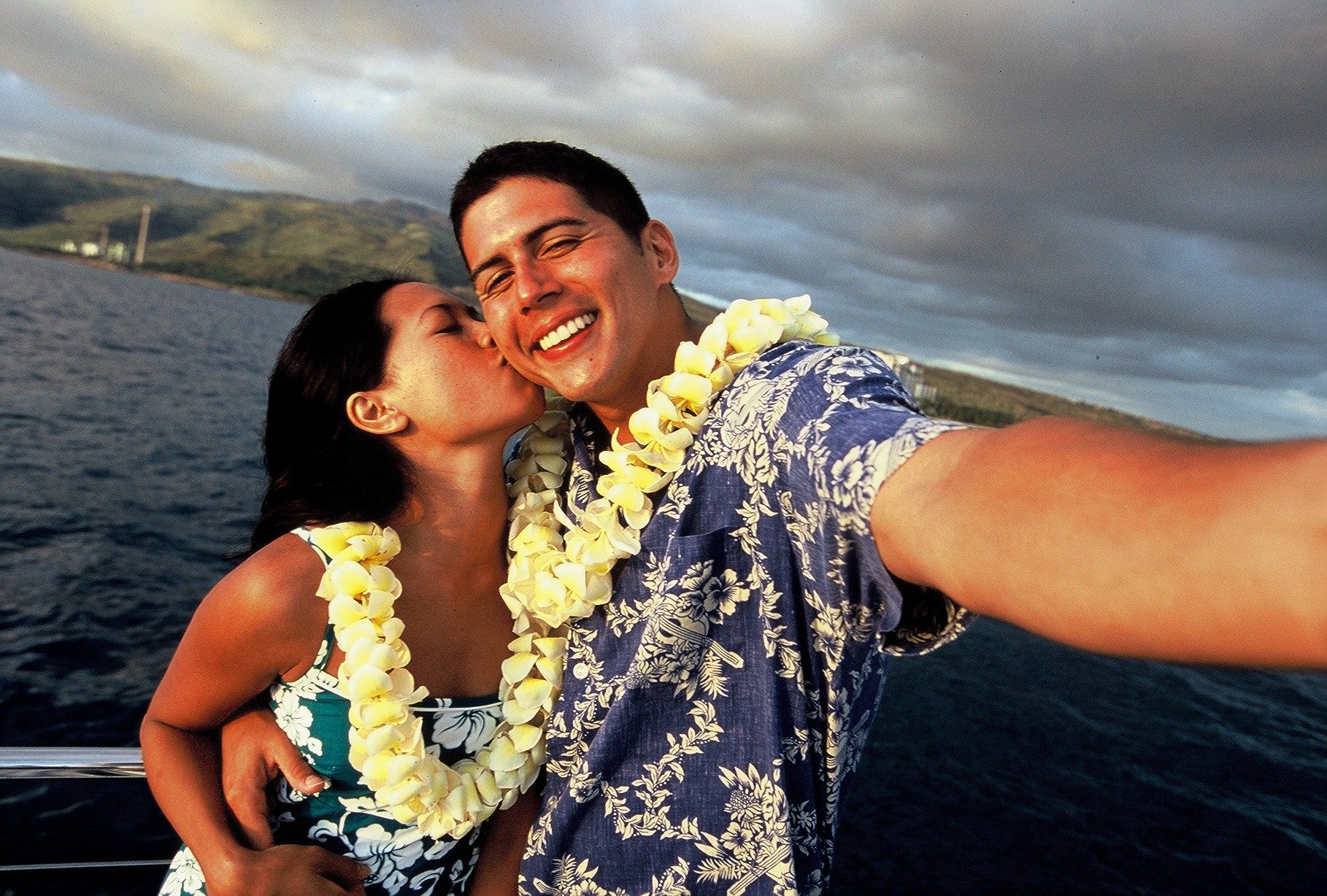 Lei selfie aboard