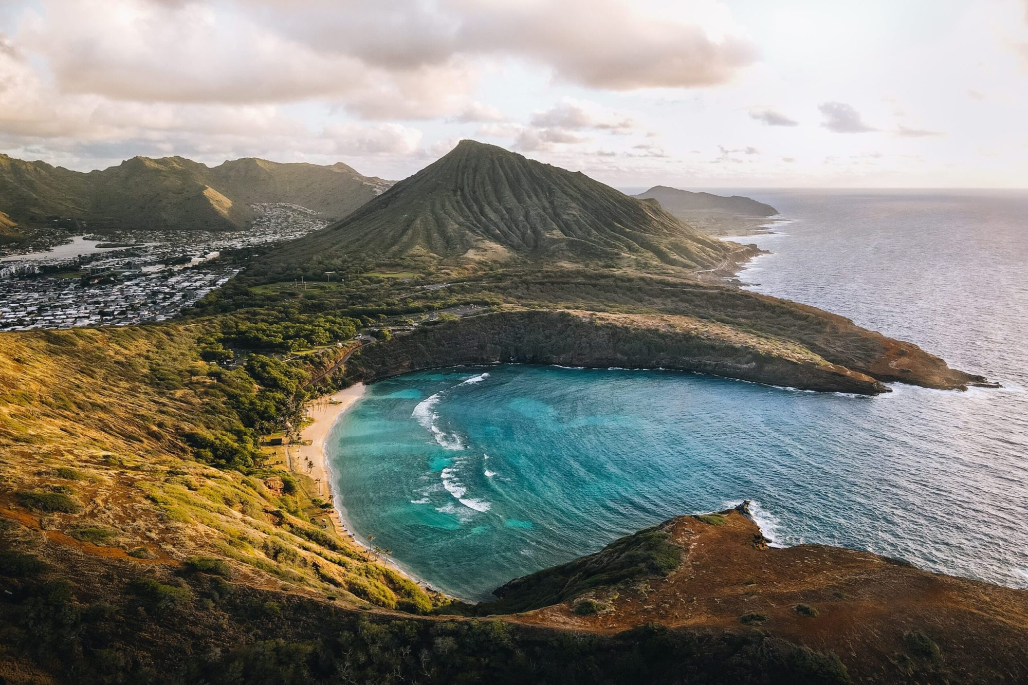 aerial view of oahu hawaii island-of-oahu